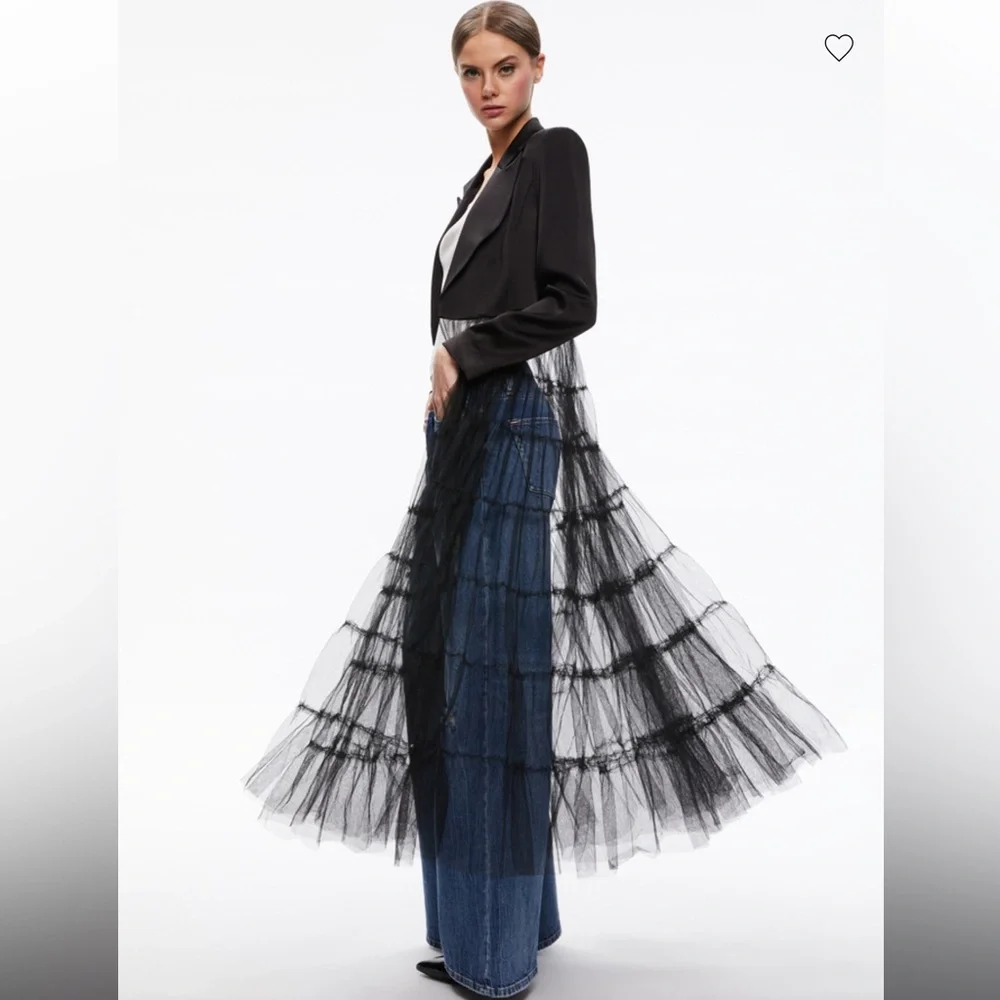 Alice and Olivia “Everly Tulle Maxi Blazer” - Picture 6 of 12